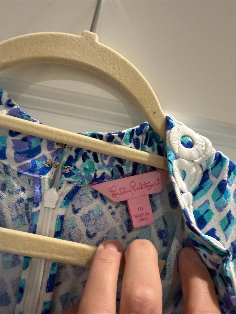 Lilly Pulitzer Blue and Aqua Floral-Print Dress - Picture 2 of 8